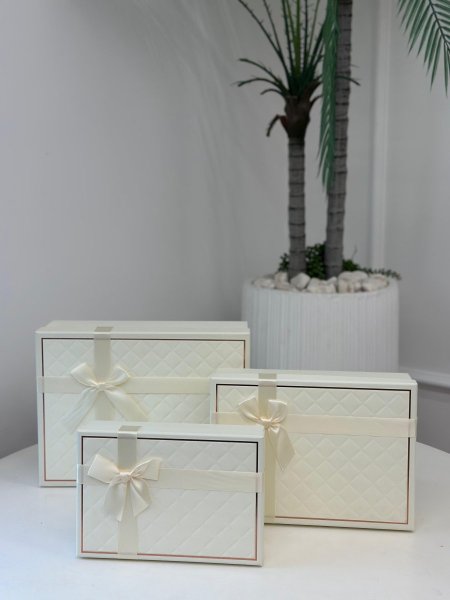 صندوق مستطيل مع شبره  3 قطع